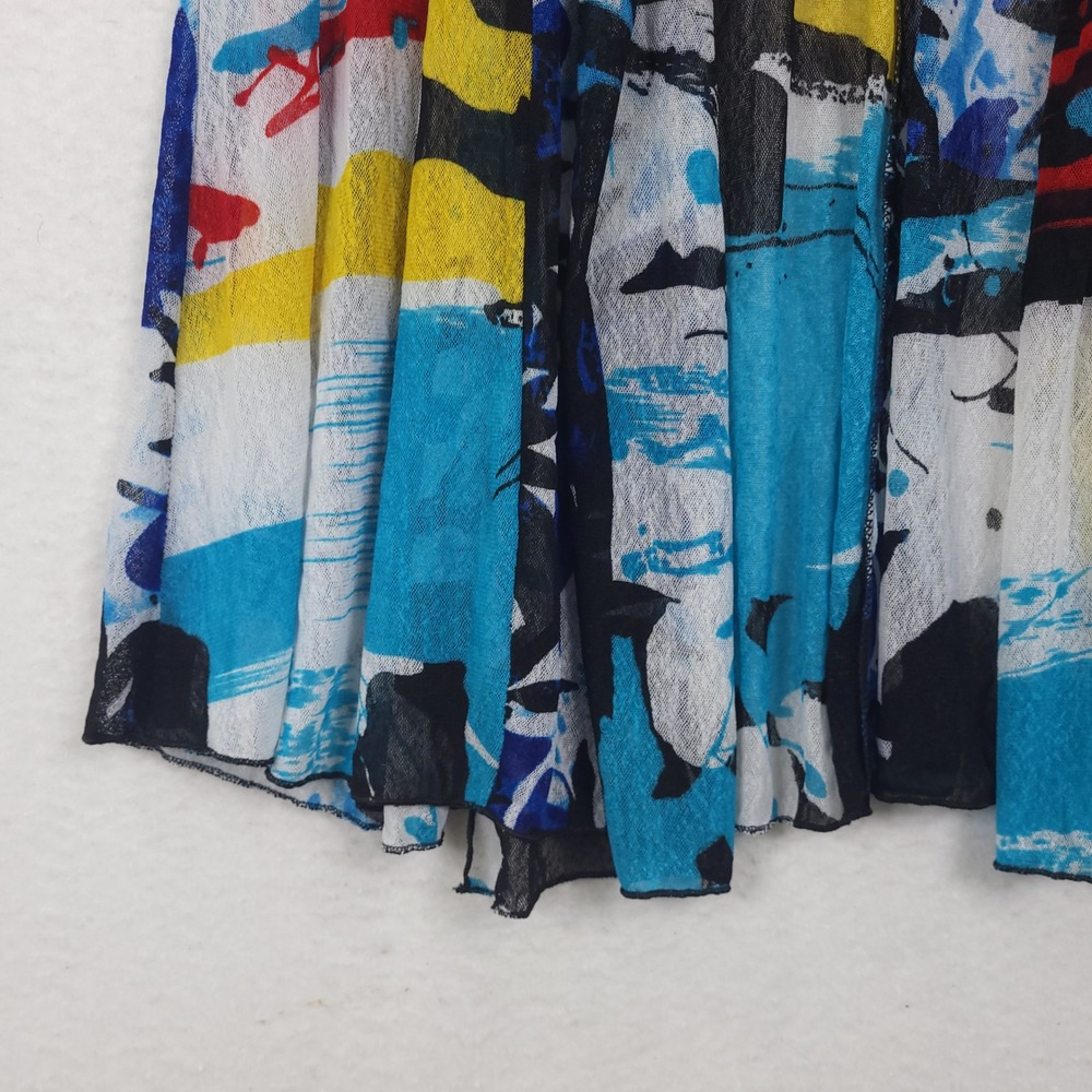 Step In Style Lightweight Cardigan XL Abstract Artsy Grunge Sheer Maximalist - Picture 9 of 16